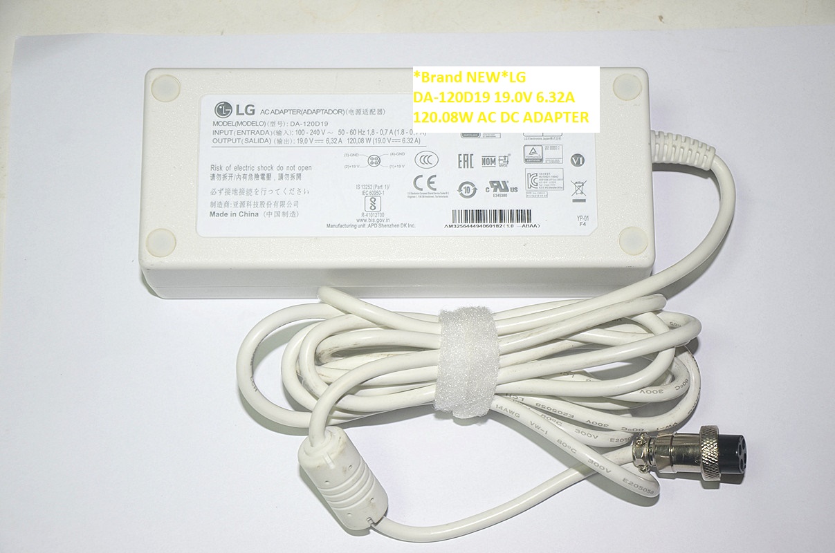 *Brand NEW*19.0V 6.32A LG DA-120D19 120.08W AC DC ADAPTER